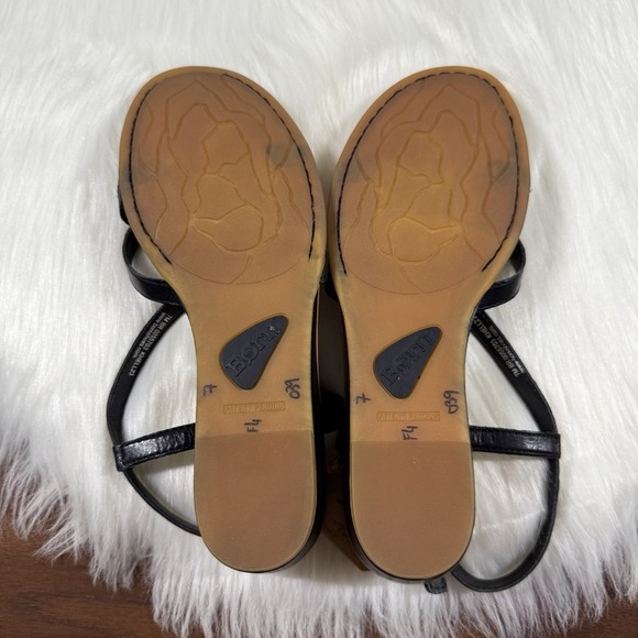 NEW Born Women's Size 7 M Black‎ Leather Sibyl Wedge Comfort Sandals Shoes - Picture 8 of 10